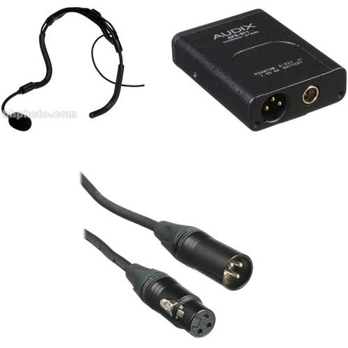 Audix HT2 Headworn Microphone with Phantom Power Supply & Adapter Kit