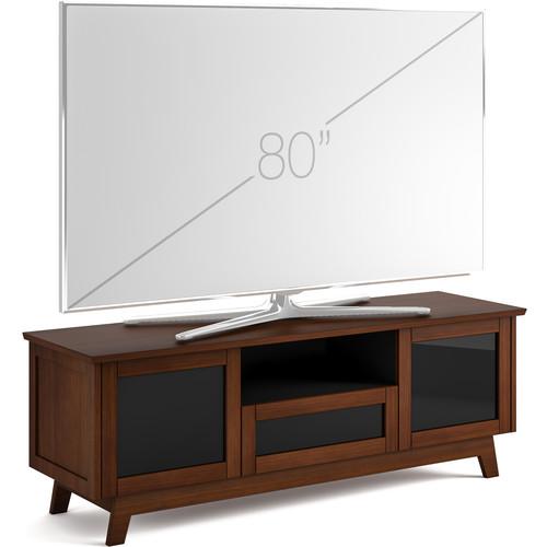 Salamander Designs Audio Video Cabinet in Medium Walnut with Smoked Glass Doors