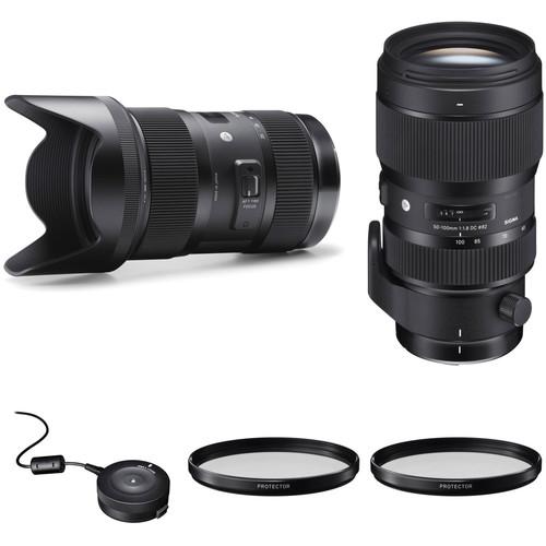 Sigma 18-35mm f 1.8 and 50-100mm f 1.8 DC HSM Art Lenses Kit for Sigma SA
