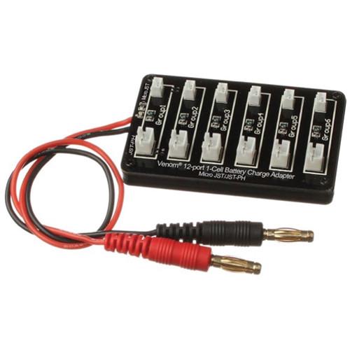 Venom Group 1-Cell Battery Charge Adapter for Batteries with Micro JST or JST-PH Pico Connectors