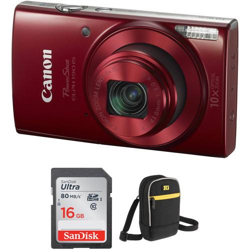 Canon PowerShot ELPH 190 IS Digital Camera with Free Accessory Kit
