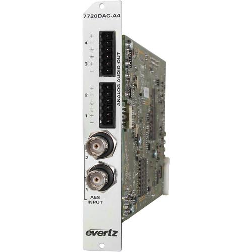 Evertz Microsystems Dual AES to Quad Analog Audio Converter with unbalanced AES inputs and 3RU Rear Plate