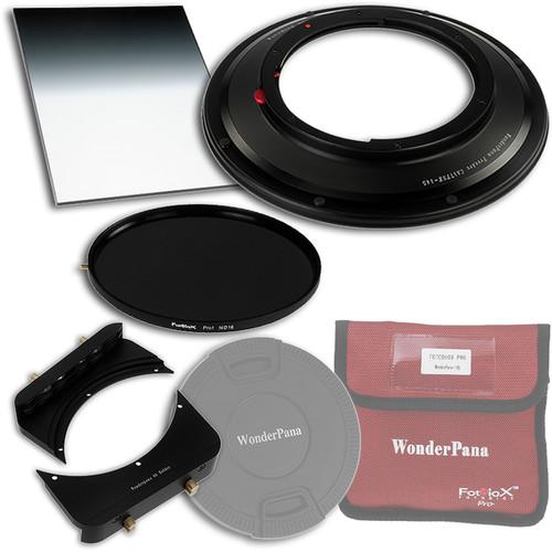 FotodioX WonderPana FreeArc Core Unit Kit for Canon TS-E 17mm Lens with 145mm Solid Neutral Density 1.2 and 6.6 x 8.5" Hard-Edge Graduated Neutral Density 0.9 Filters