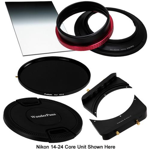 FotodioX WonderPana FreeArc Core Unit Kit for Nikon 14-24mm Lens with 145mm Solid Neutral Density 1.2 and 6.6 x 8.5" Hard-Edge Graduated Neutral Density 0.9 Filters