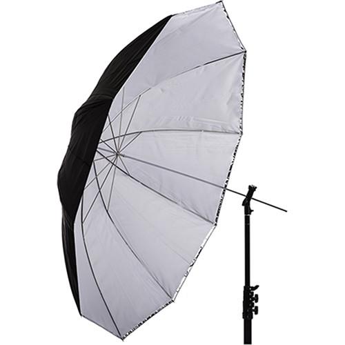 Interfit Translucent White and Silver Convertible Umbrella