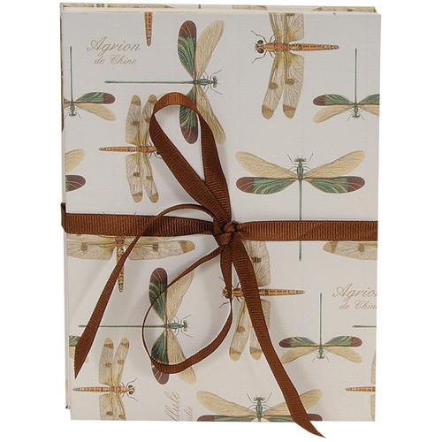 Lineco Accordion Album Kit with Ivory Pages and Dragonflies Cover