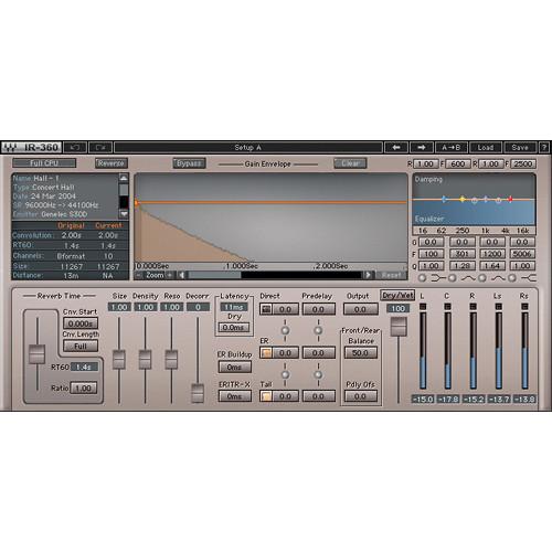 Waves IR360 Convolution Reverb - Surround Reverb Plug-In