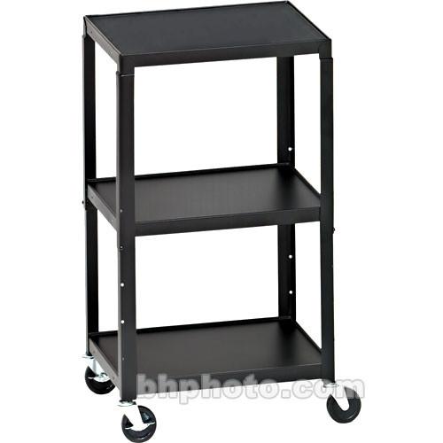 Bretford Adjustable AV Cart with 3 Shelves and 2-outlet Electrical Unit