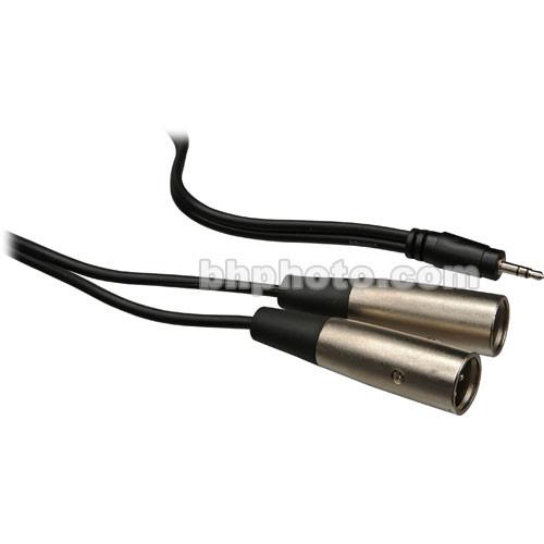 Hosa Technology Stereo Mini-Phone Male to 2 XLR Male Y-Cable - 9.9