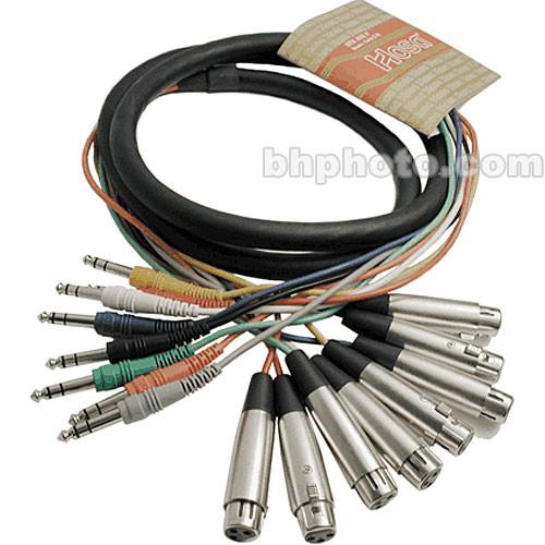 Hosa Technology STX805F 8-Channel Stereo Male 1 4" Phone to Female 3-Pin XLR Snake Cable - 16.4