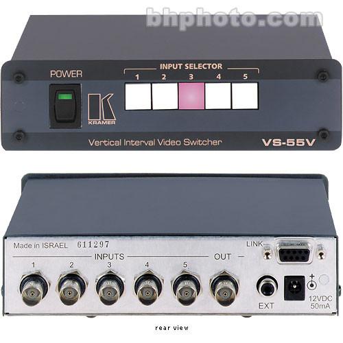 Kramer CVG-55V Vertical Interval Switcher, Composite Video, 5x1, LINK, EXT
