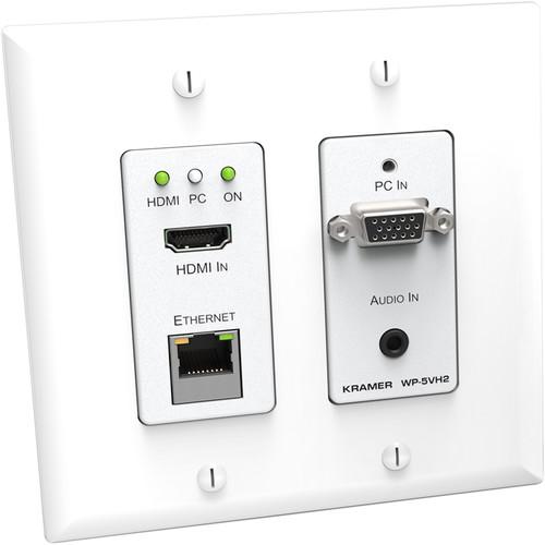 Kramer HDMI & Computer Graphics with Ethernet, Bidirectional RS232 & Stereo Audio HDBaseT Wall Plate Transmitter