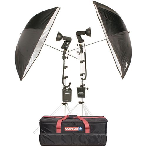 Quantum Instruments 2-Head Flash Kit w Trio & T5dR Flash Heads & Turbo 3 & Turbo SC Batteries for Canon Cameras