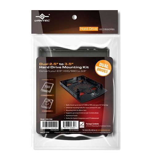 Vantec Dual 2.5" to 3.5" HDD SSD Mounting Kit