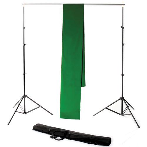Backdrop Alley STDKT-24G Studio Stand with Chroma-Key Green Background Kit, Backdrop, Alley, STDKT-24G, Studio, Stand, with, Chroma-Key, Green, Background, Kit