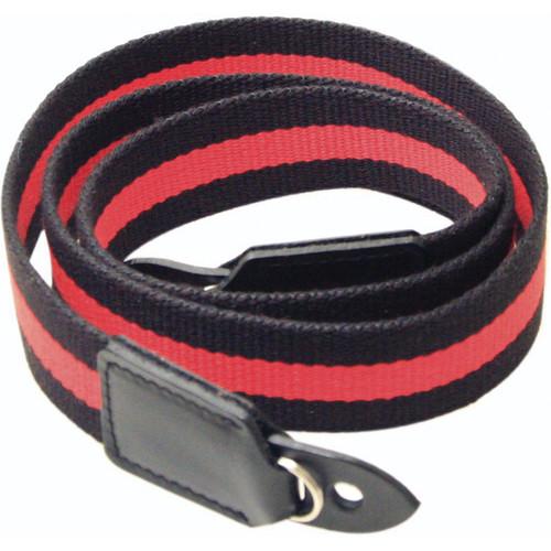 Black Label Bag Red Racing Stripe Canvas Camera Strap - 40"