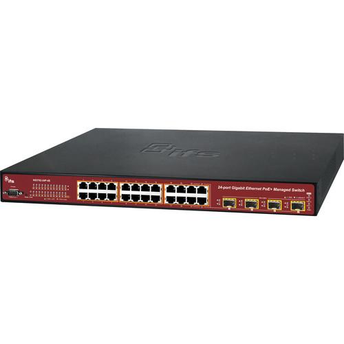 Interlogix 24-Port Gigabit Ethernet Switch with 4 Gigabit SFP Ports, PoE & L3 Static Routing