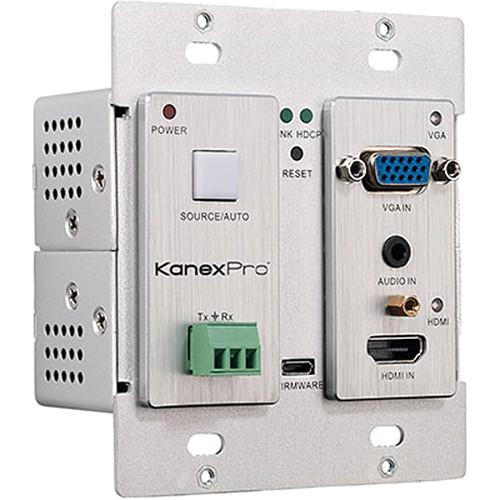 KanexPro HDBaseT VGA & HDMI over CAT6 Wall Plate Transmitter