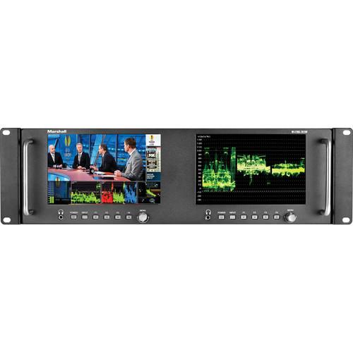 Marshall Electronics M-LYNX-702W Dual 7" Loop Through 3G-SDI Rackmount Monitor with Loop Through HDMI Input Output