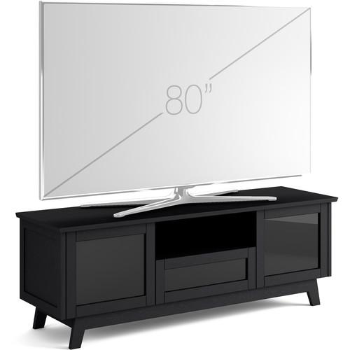 Salamander Designs Audio Video Cabinet in Black Oak with Smoked Glass Doors