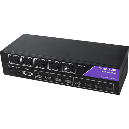 Smart-AVI HDR-4X4-PLUS-S 4K 2K HDMI 4X4 Matrix Switch with Remote