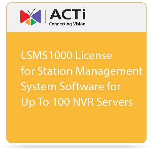 ACTi LSMS1000 License for Station Management System Software for Up To 100 NVR Servers