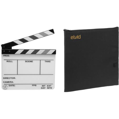 Birns & Sawyer 7 x 11" Grayscale Engraved Acrylic Dry Erase Production Slate with Soft Case Kit