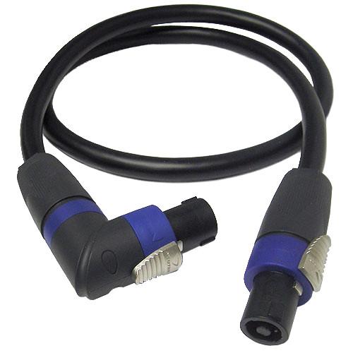 Canare CA4S11RAS40 4S11 Star Quad Four-Conductor Speaker Cable with Right-Angle to Straight Speakon Connector