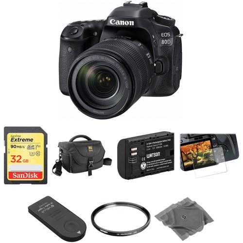 Canon EOS 80D DSLR Camera with 18-135mm Lens Basic Kit
