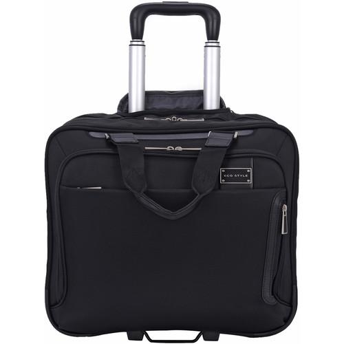 ECO STYLE Tech Exec Rolling Case with iPad Tablet Pocket for Up to 15.6" Laptop