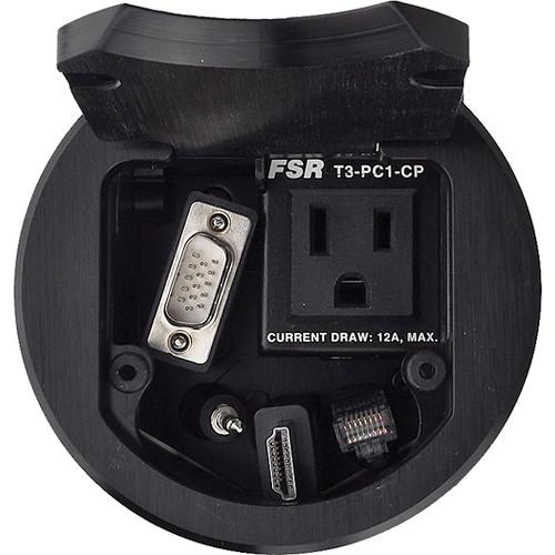 FSR T3-PC1DCP 3.5" Cable Pull Round Table Box