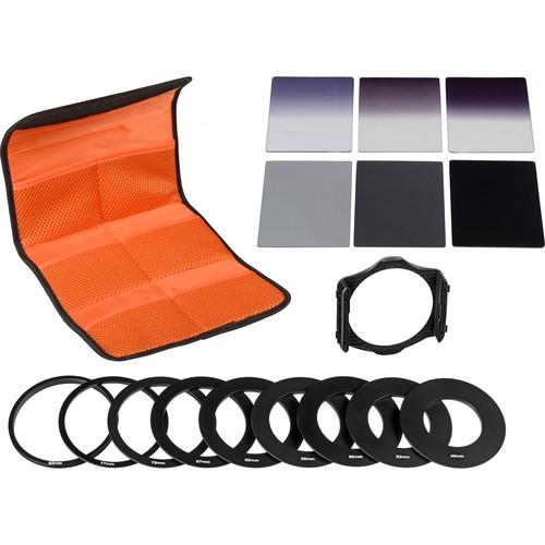 General Brand 84mm Solid & Graduated Neutral Density 6 Filter Kit with Adapter Rings and Pouch