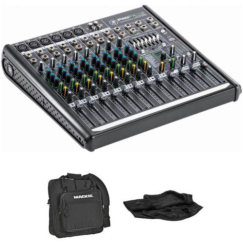 Mackie ProFX12v2 12-Channel Mixer with Dust Cover & Carry Bag Kit