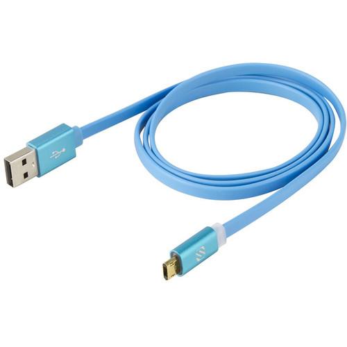 Scosche FlatOut LED USB 2.0 Type-A Male to Reversible Micro-USB Cable