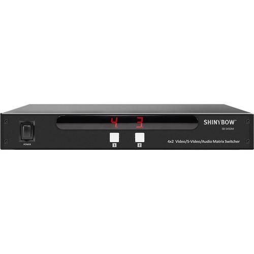 Shinybow 4x2 Composite S-Video Audio Matrix Routing Switcher