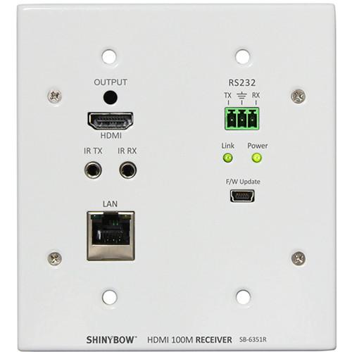Shinybow SB-6351R HDBaseT Wall Plate Receiver with PoH Support