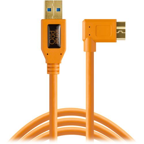 Tether Tools USB 3.0 Type-A Male to Micro-USB Right-Angle Male Cable