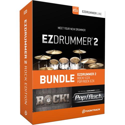 Toontrack EZdrummer 2 Rock Edition - Virtual Drum Module with Sound Libraries Bundle