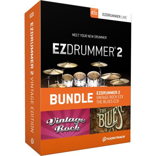 Toontrack EZdrummer 2 Vintage Edition - Virtual Drum Module with Sound Libraries Bundle