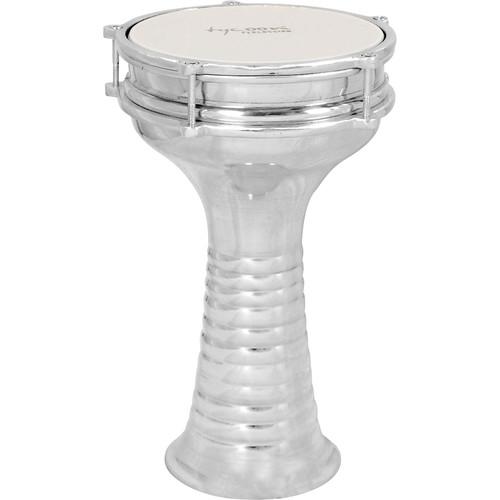Tycoon Percussion 14.5" Aluminum Darbuka with Built-In Tambourine