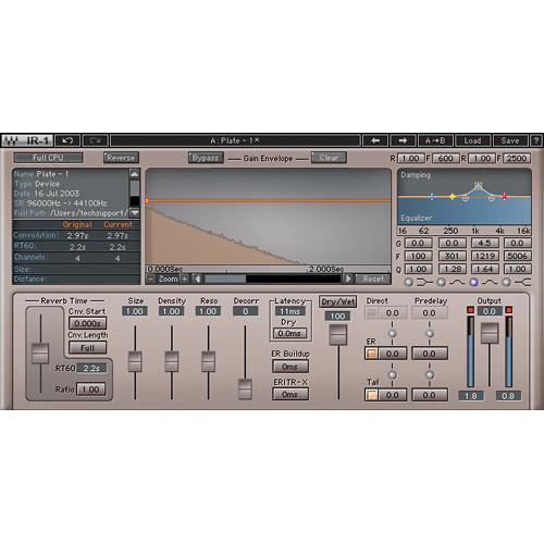 Waves IR1 Convolution Reverb - Reverb Plug-In