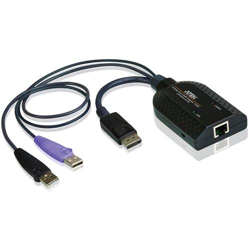 ATEN DisplayPort USB Virtual Media KVM Adapter Cable with Smart Card Reader