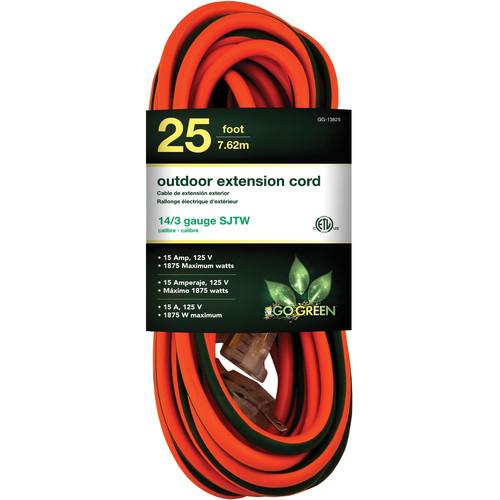 Go Green 15A 125V Outdoor Extension Cord