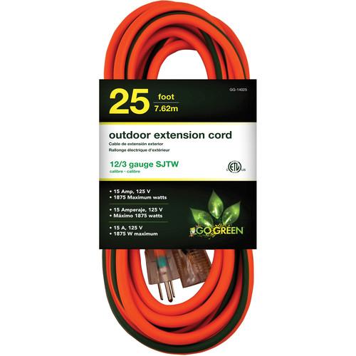 Go Green 15A 125V Outdoor Extension Cord