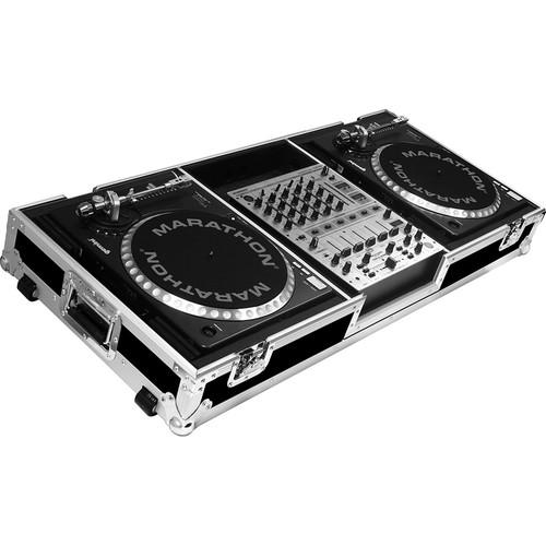 Marathon Battle-Style Coffin Case for 2 Turntables & 12" Mixer with Wheels