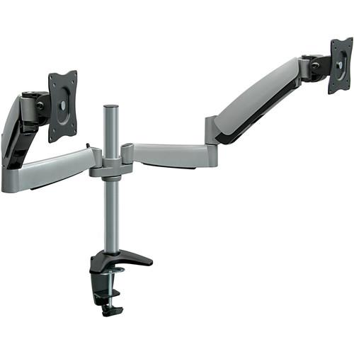 Mount-It! Height-Adjustable Monitor Desk Mount with Dual Articulating Spring Arms