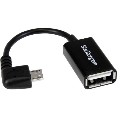 StarTech Right Angle Micro USB to USB OTG Male Female Host Adapter