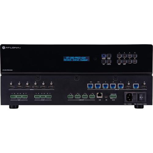 Atlona 4K UHD Dual-Distance 6x6 HDMI to HDBaseT Matrix Switcher with PoE