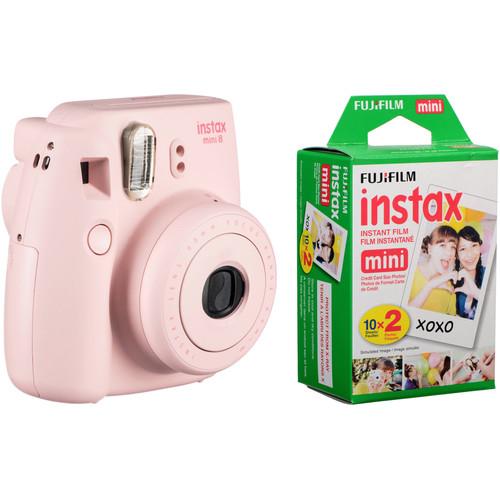 FUJIFILM instax mini 8 Instant Film Camera with Twin Pack of Instant Color Film Kit