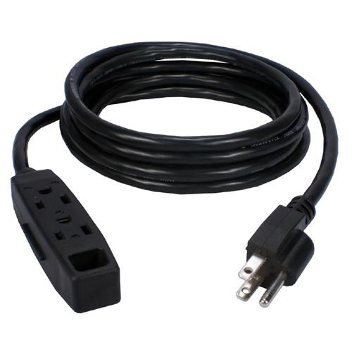 QVS 3-Outlet 3-Prong Power Extension Cord